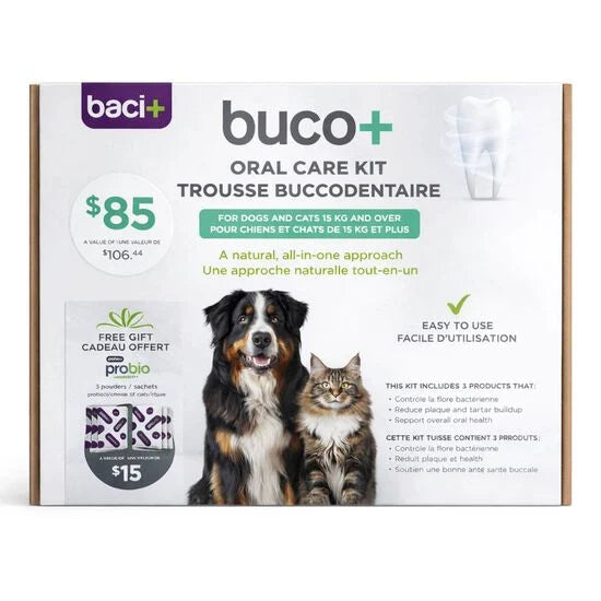 Trousse buccodentaire pour chiens et chats de plus de 15 kg - Buco +