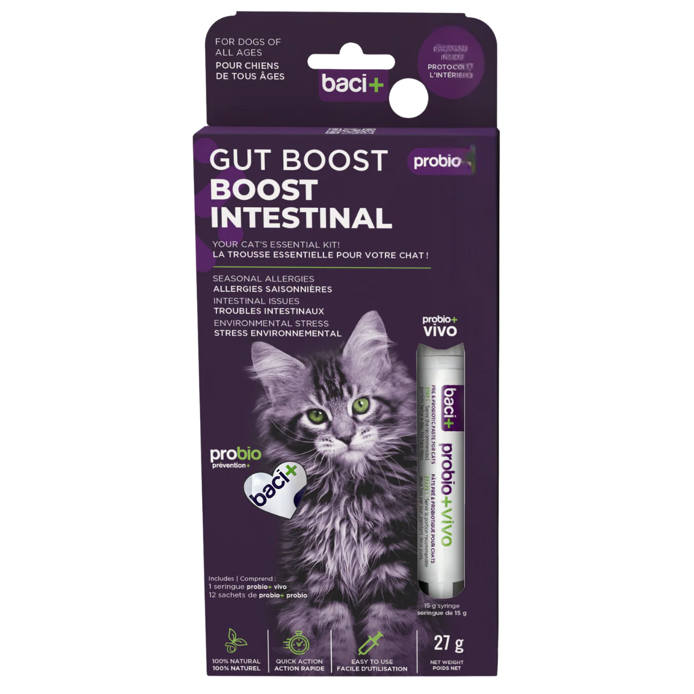 Trousse boost intestinal pour chat - Baci+