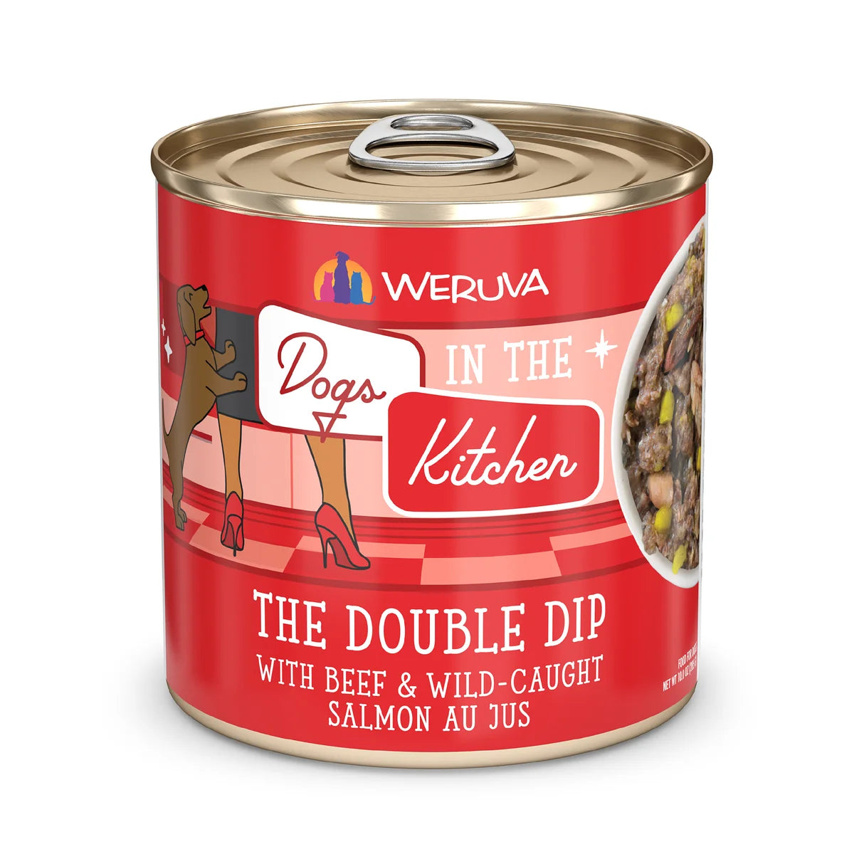 Nourriture humide au boeuf et saumon "Double Dip" - Weruva