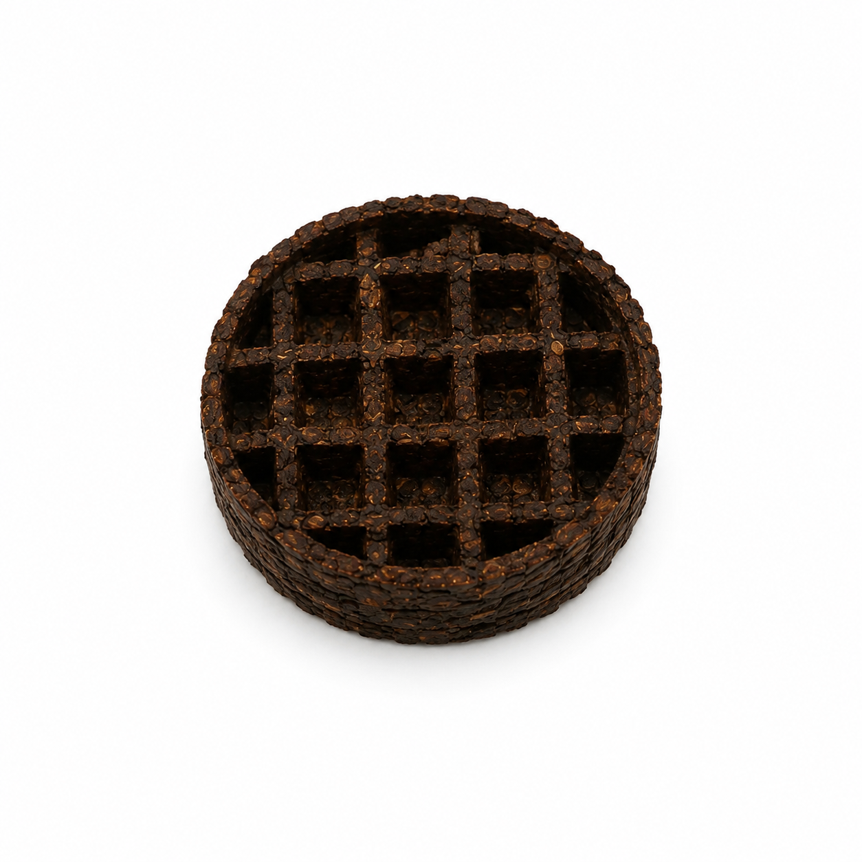 Gaufre de collagène de buffle brun 3" / Tapis de léchage - Munchie Bones