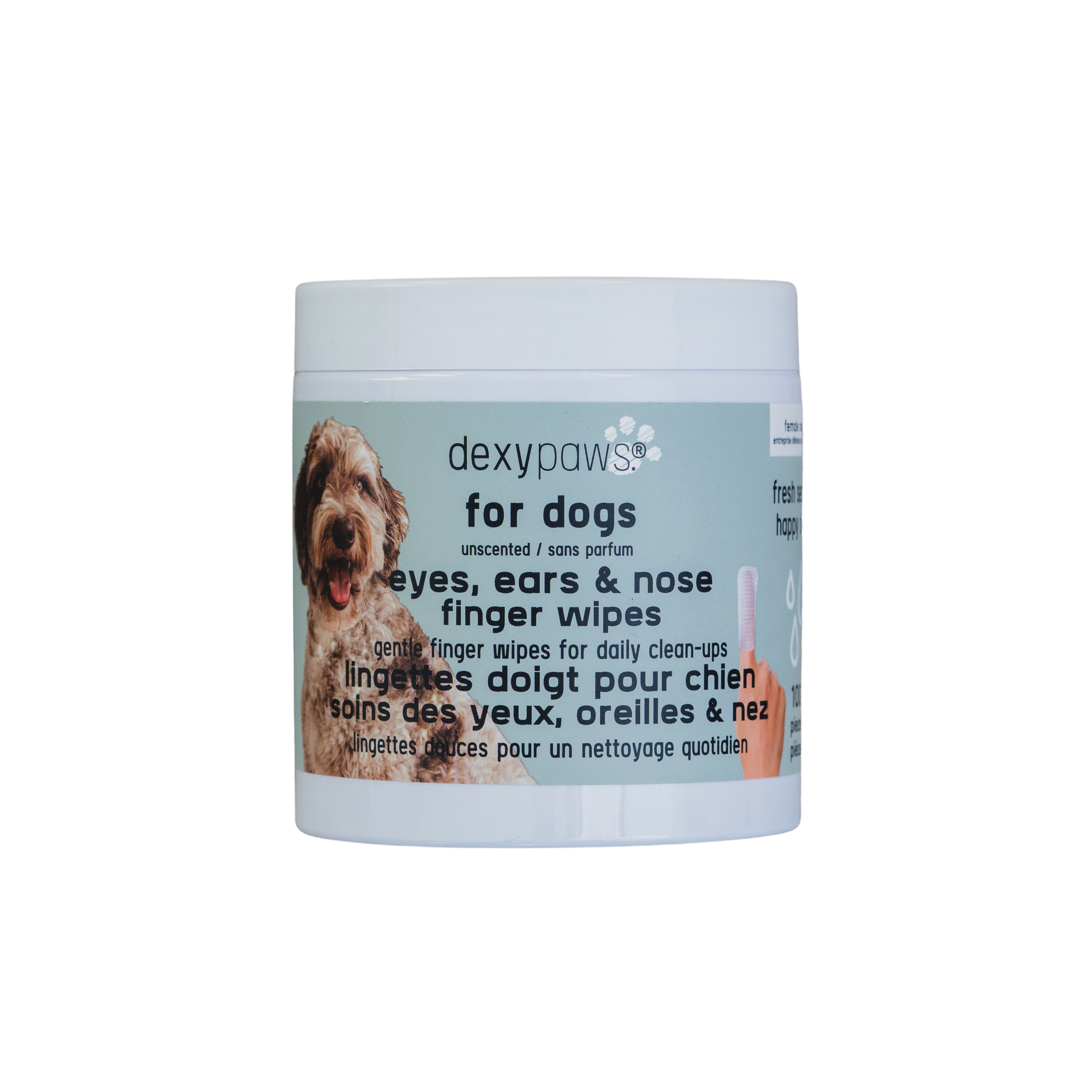 Lingettes de doigt pour chien sans parfum - Dexypaws