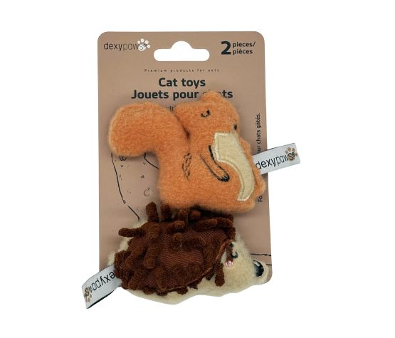 Jouet avec herbe à chat duo de la forêt - DexyPaws
