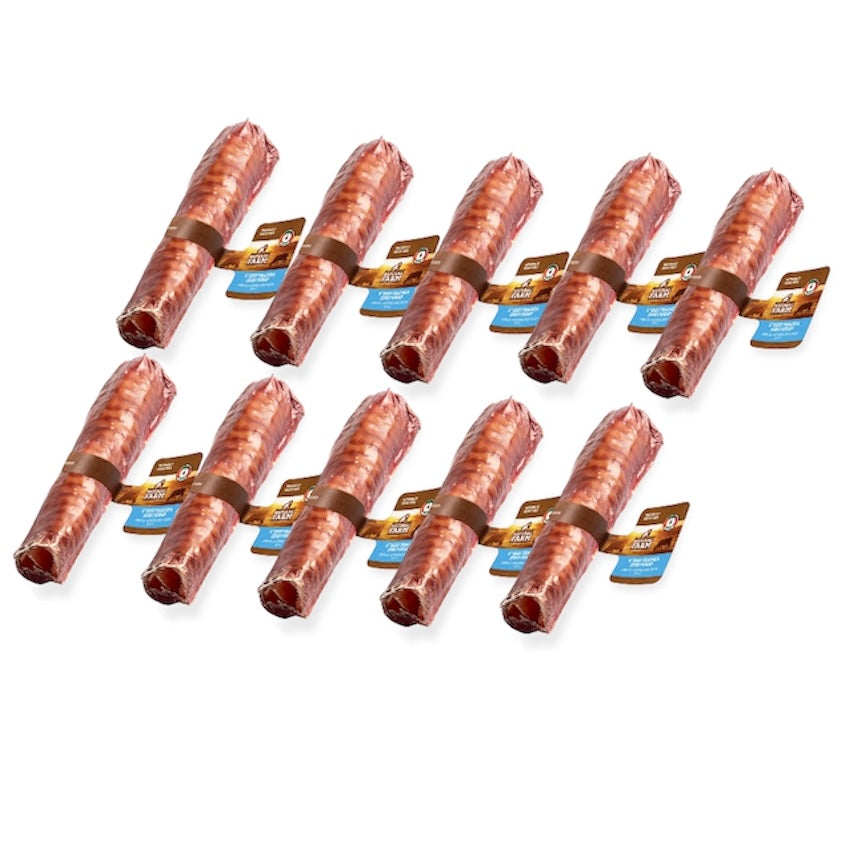 Paquet économique - Trachée de boeuf enrobée d'oesophage 6" (10) - Natural Farm