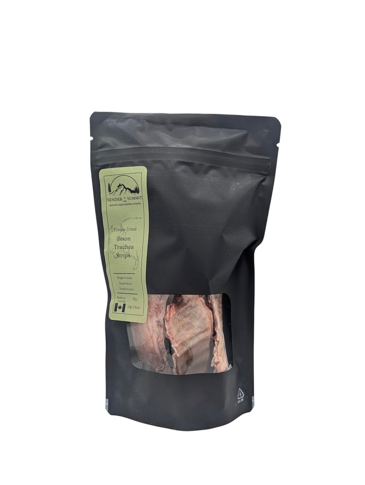 Lanières de trachée de bison lyophilisée - Sender Summit Snacks