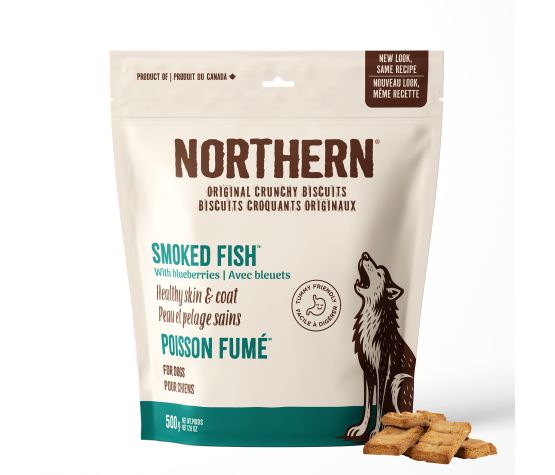 Gâteries croquantes au poisson fumé et bleuets - Northern