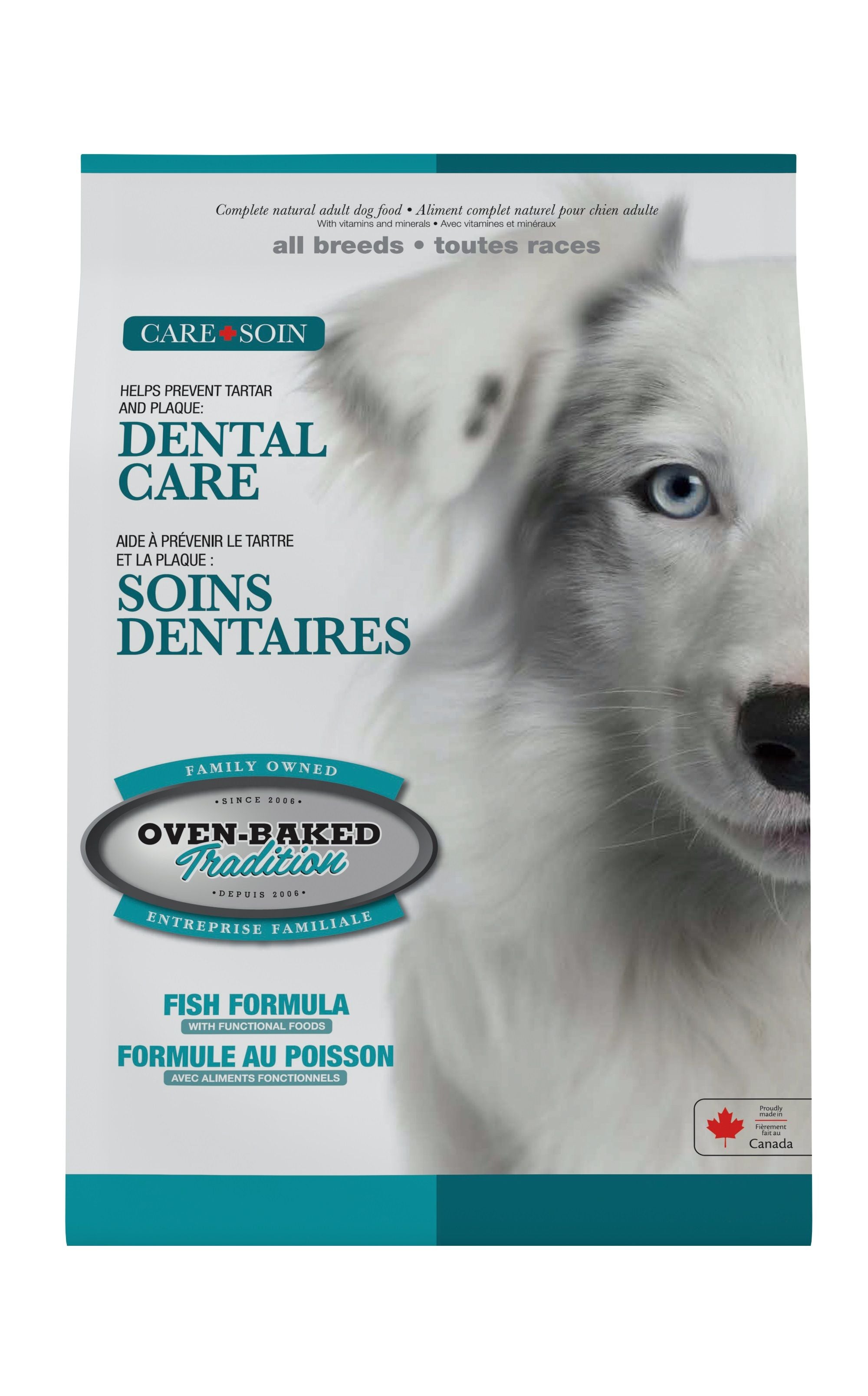 Nourriture soins dentaires pour chiens au poisson 20 lb - Oven Baked