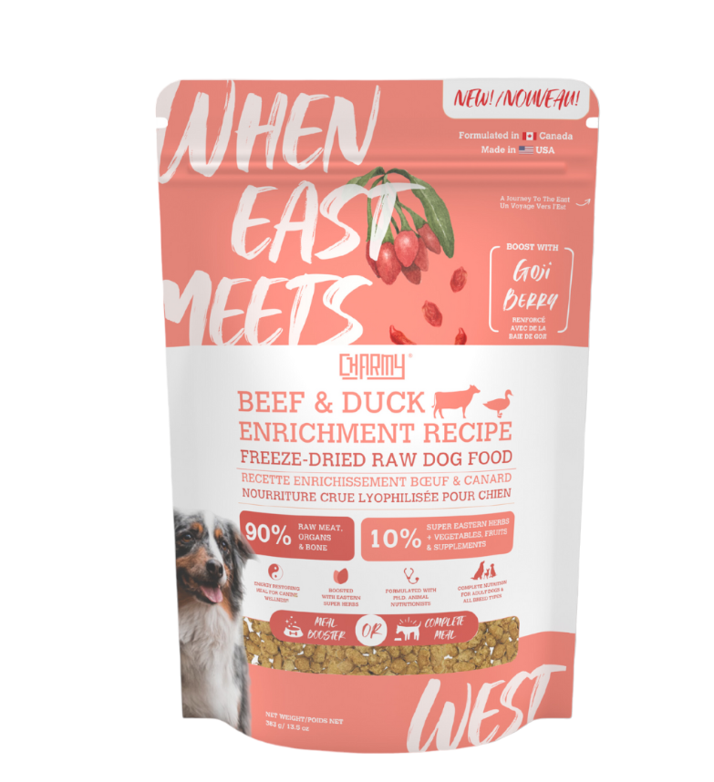 Nourriture lyophilisée au boeuf et canard avec baie de Goji - Charmy