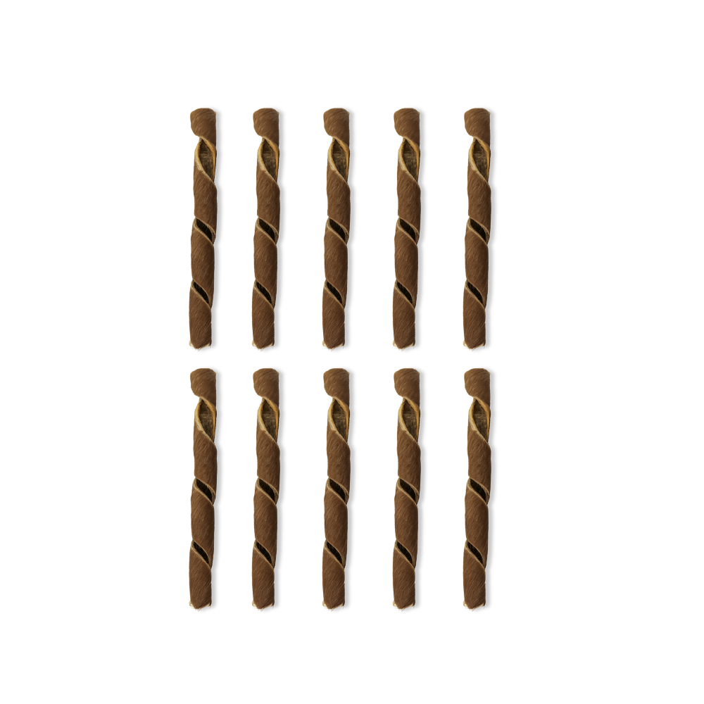 Paquet économique de spirale de boeuf 12 " avec fourrure (10) - Vrac pour chien