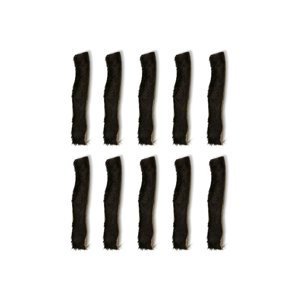 Paquet économique de lanière de boeuf 10-12" avec fourrure (10) - Vrac pour chien