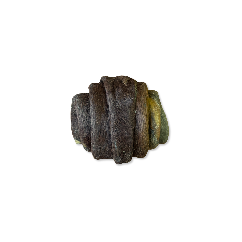 Croissant de peau de boeuf avec fourrure - Vrac pour chien