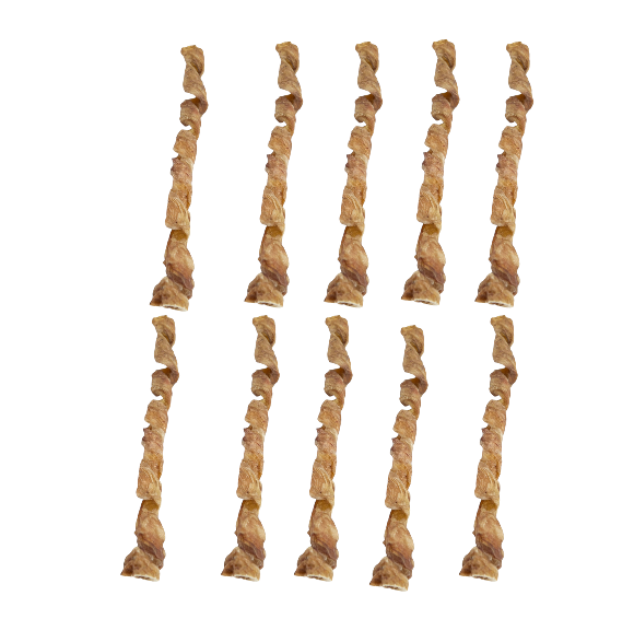 Paquet économique - Vessie de boeuf en spirale 12" (10) - Vrac pour chien