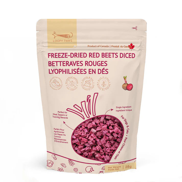 Garniture lyophilisée nutritive à la betterave rouge - Loopy Paws