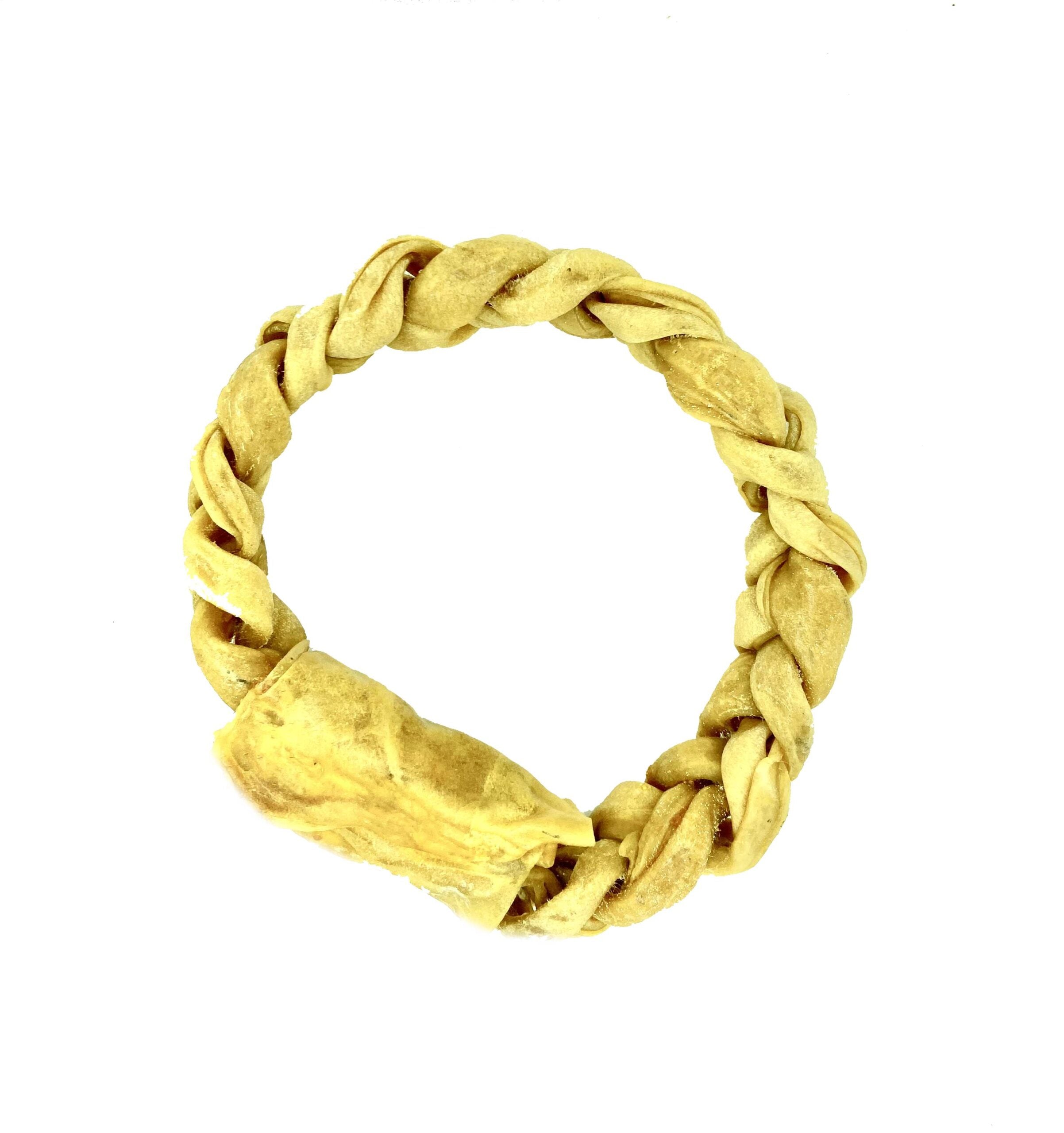 Anneau tressé de joue de buffle