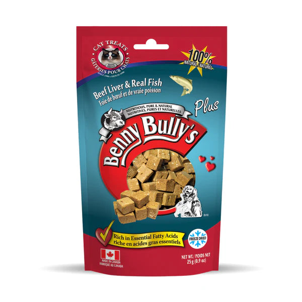 Foie de boeuf et poisson blanc pour chats - Benny Bully's