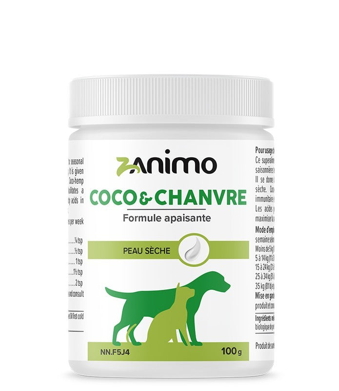 Formule apaisante pour peau sèche coco et chanvre - Zanimo