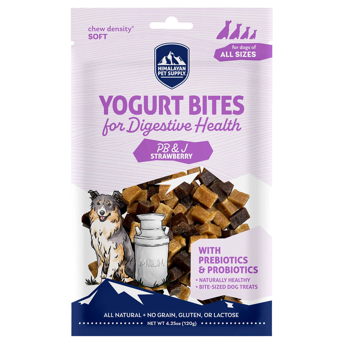 Bouchées de yogourt au beurre d'arachide et fraise - Himalayan Pet Supply