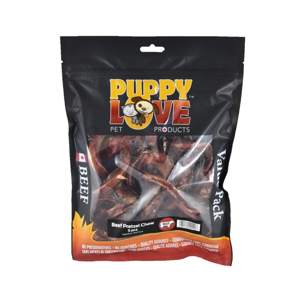 Sac économique de bretzels de boeuf (5) - Puppy Love