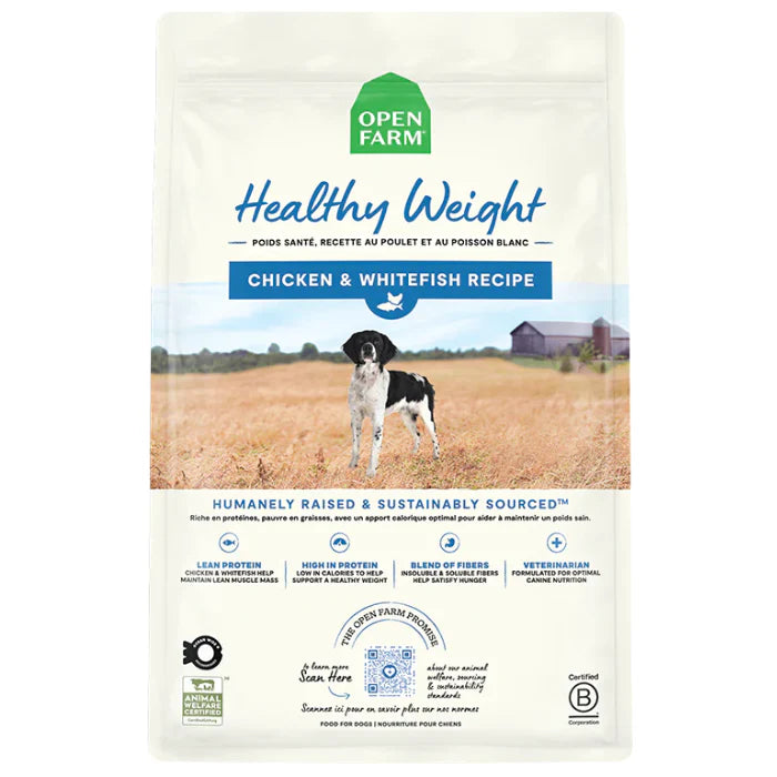 Nourriture pour chien Poids santé Open Farm 22 lbs - Poulet et saumon