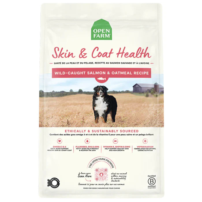 Nourriture pour chien Santé de la Peau et du Pelage Open Farm 22 lbs - Saumon Sauvage