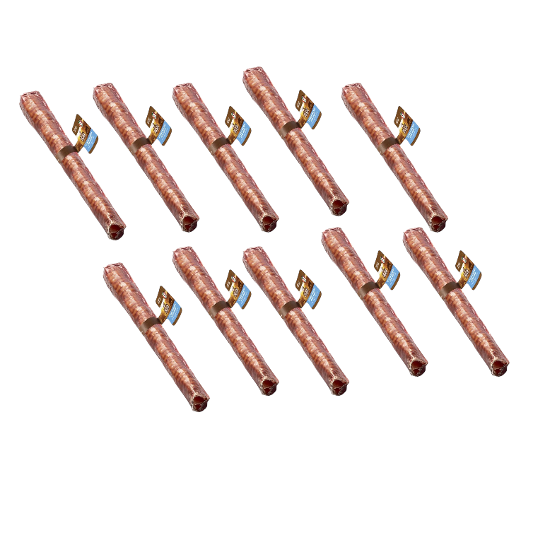 Paquet économique - Trachée de boeuf enrobée d'oesophage 12" (10) - Natural Farm