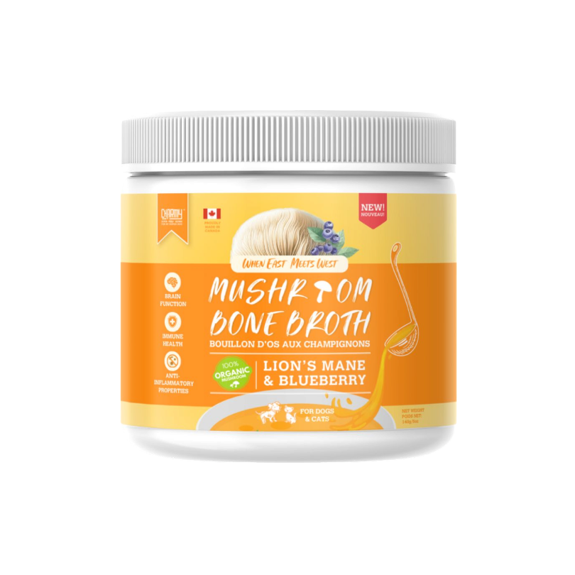 Bouillon d'os en poudre avec champignon crinière de lion et bleuets - Charmy