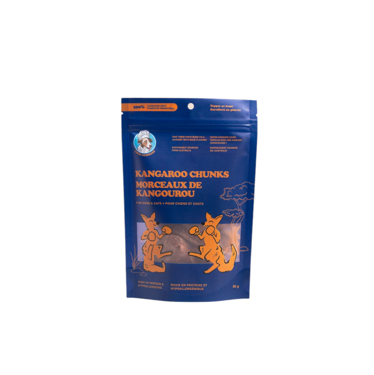 Morceaux de kangourou lyophilisés - Chien Gourmand