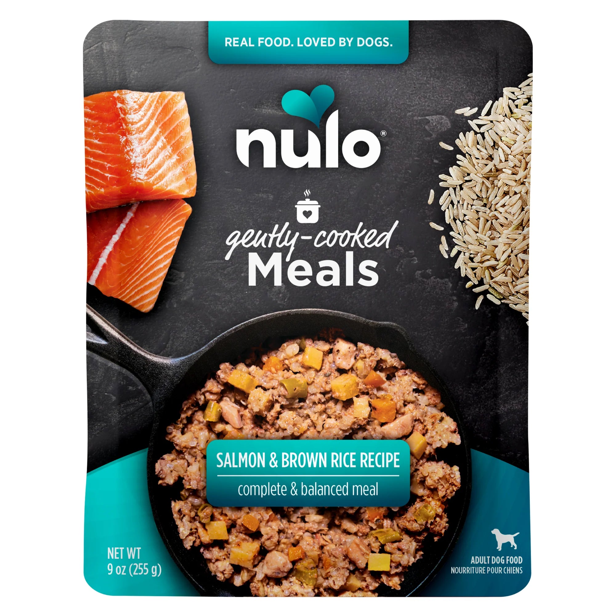 Repas doucement cuit au saumon et riz brun 9 oz - Nulo