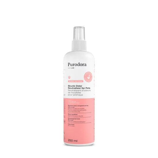 Neutralisant d'odeurs de moufette pour animaux - Purodora