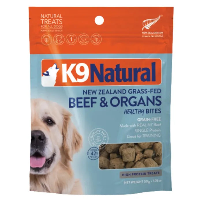 Bouchées d'organes de boeuf lyophilisées - K9 Natural