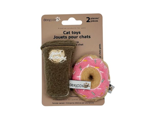 Jouet avec herbe à chat duo déjeuner - DexyPaws
