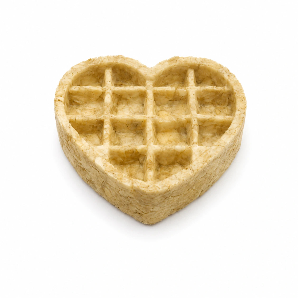 Gaufre cœur en collagène de buffle 3" - Munchie Bones