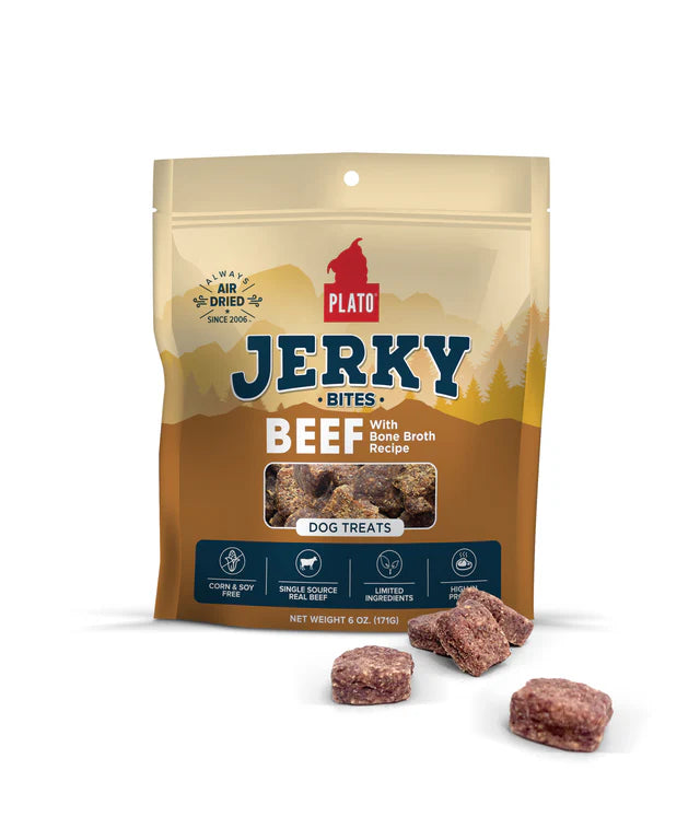 Bouchées de jerky au boeuf et bouillon d'os - Plato