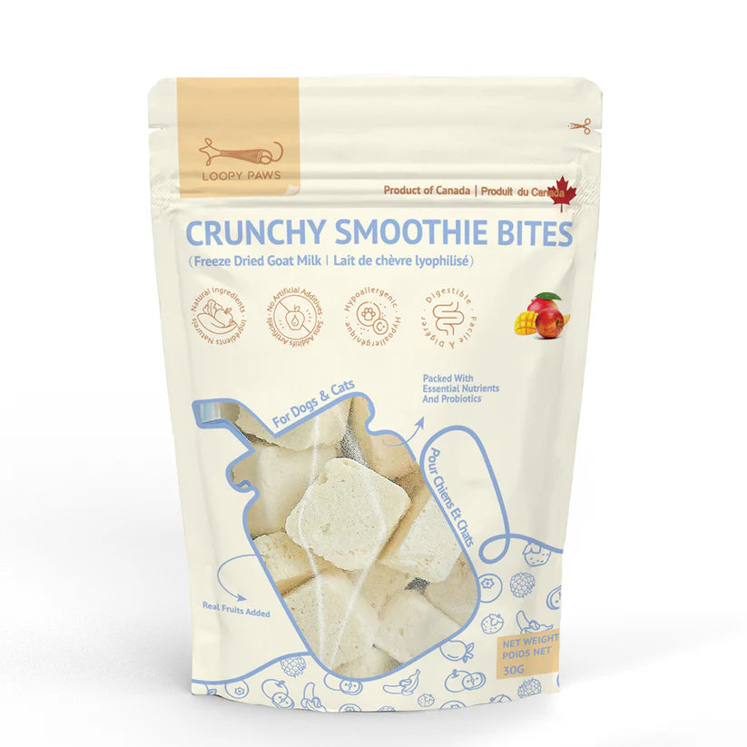 Cubes de lait de chèvre à la mangue et pomme lyophilisés - Loopy Paws