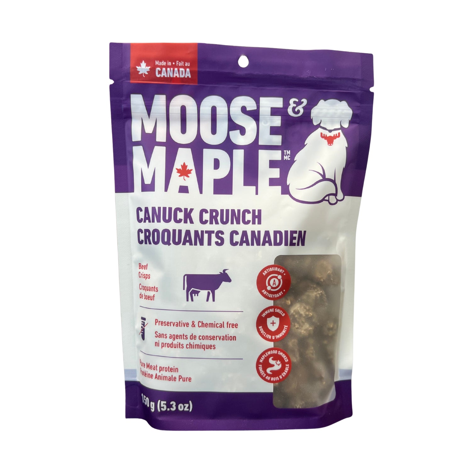 Bouchées croquantes bœuf et riz fumés au bois d’érable- Moose & Maple