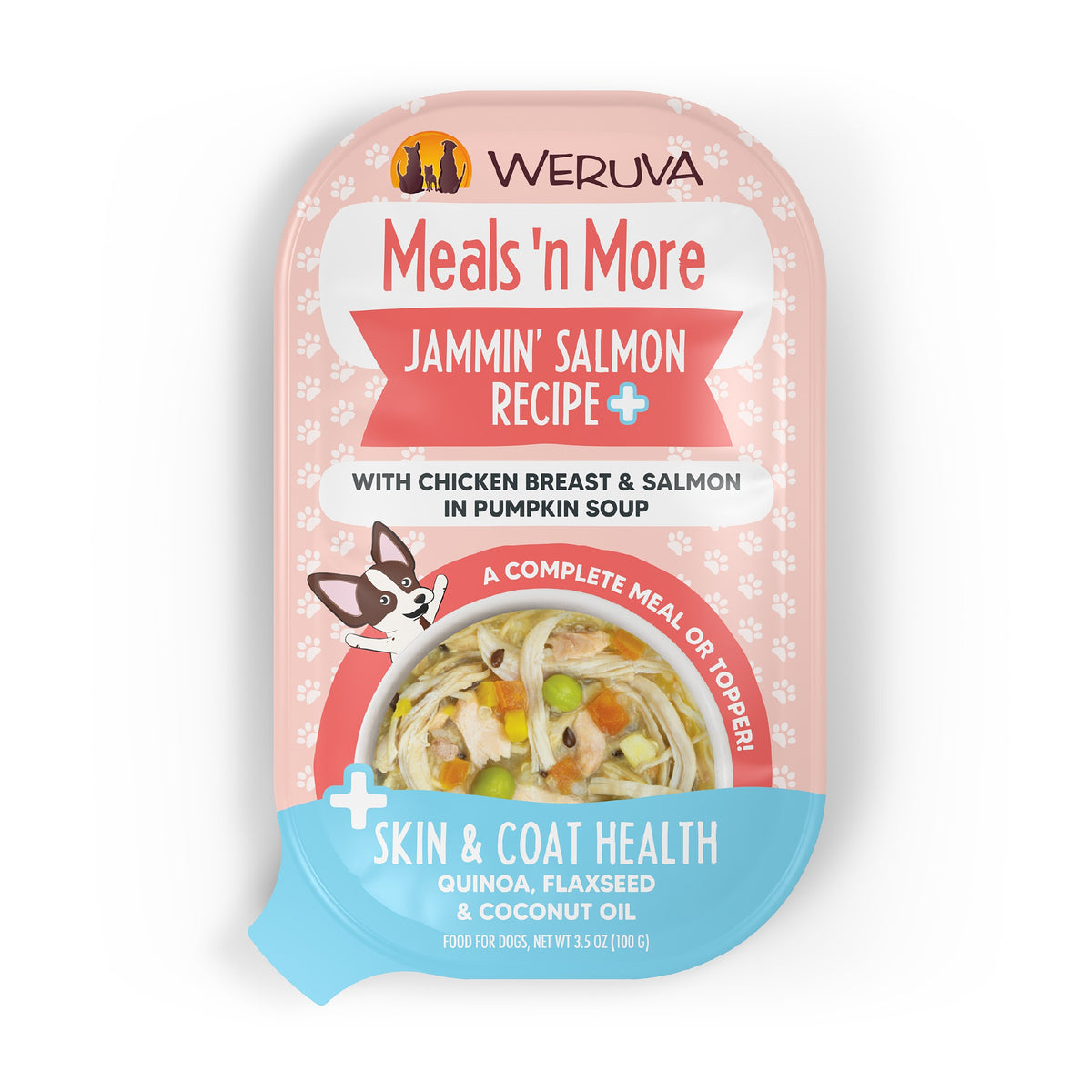 Recette Jammin’ Salmon Peau & Pelage – Weruva Meals 3,5 oz
