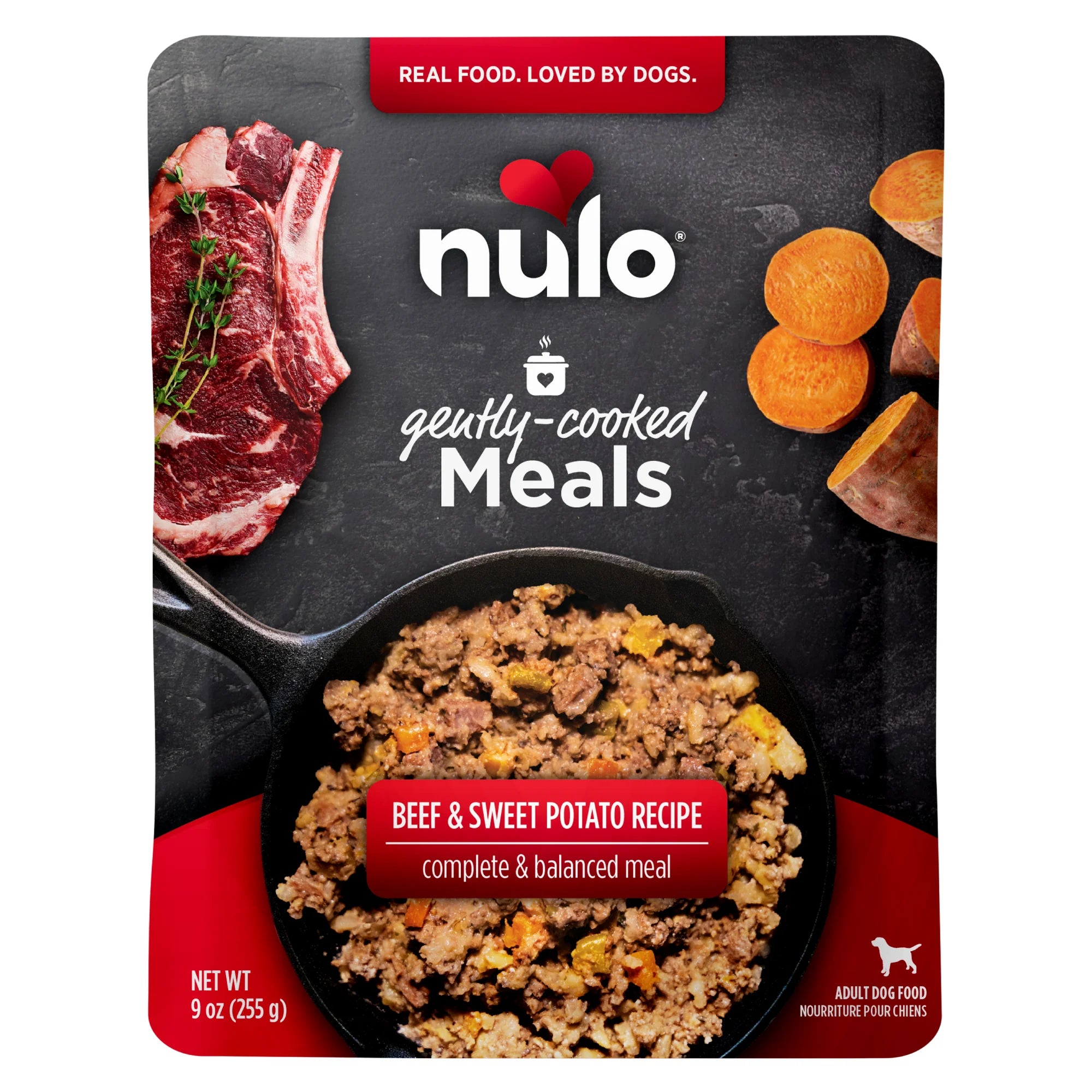 Repas doucement cuit au boeuf et patate douce 9 oz - Nulo