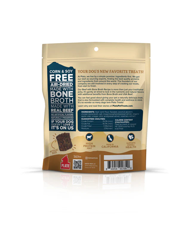 Bouchées de jerky au boeuf et bouillon d'os - Plato