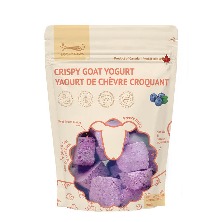 Cubes de lait de chèvre aux bleuets lyophilisés - Loopy Paws