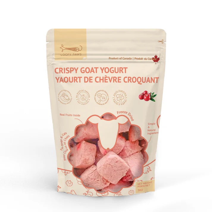 Cubes de lait de chèvre aux canneberges lyophilisées - Loopy Paws