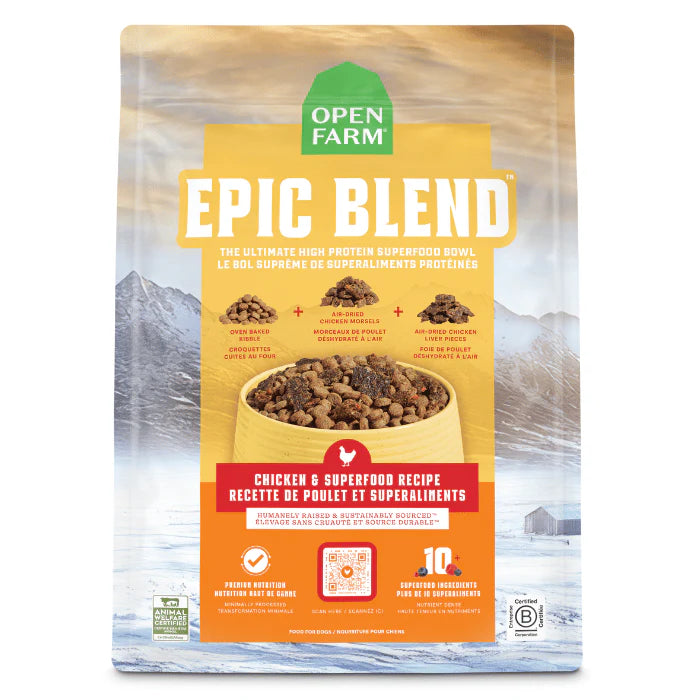Nourriture au poulet et superaliments Epic Blend 18 lb - Open Farm