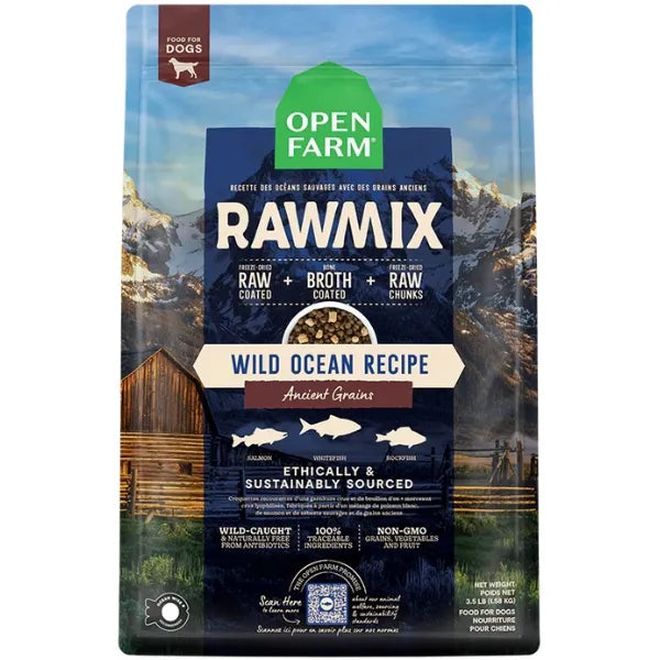 Nourriture Open Farm Rawmix - Poisson sauvage anciens grains 20 lbs