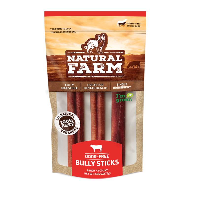 Bully stick 6'' sans odeur (3) - Natural Farm