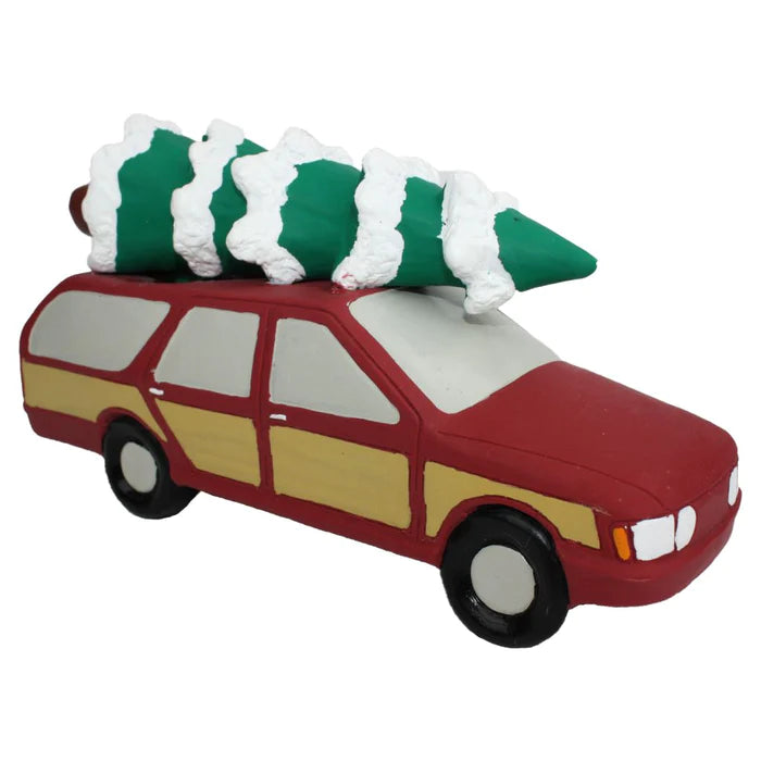 Wagon avec arbre de Noël en latex